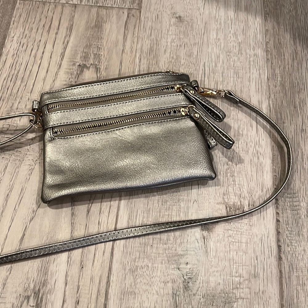 Silver crossbody bag